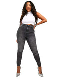 Plus Acid Wash Skinny Jeans