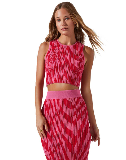 Alana Ribbed Knit Sleeveless Sweater