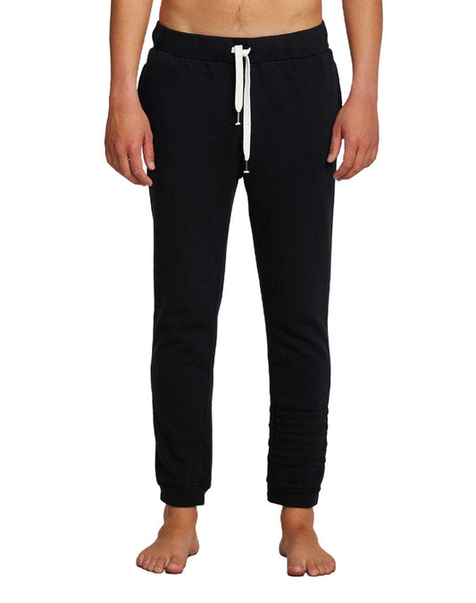Cotton Fleece Drawstring Jogger With Contrast Strappings