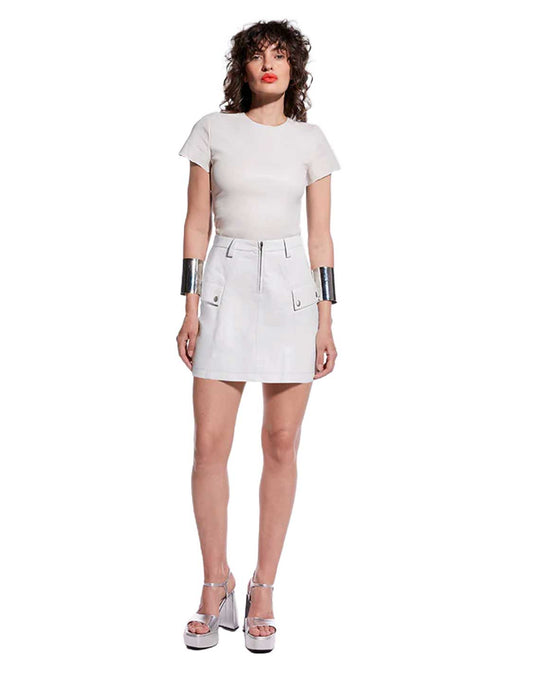 Curve Jameson Recycled Leather Skirt