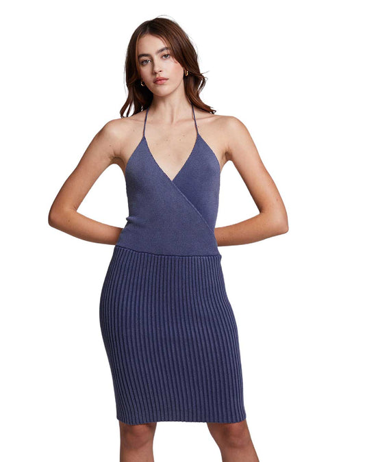 Dahlia Washed Indigo Mini Dress