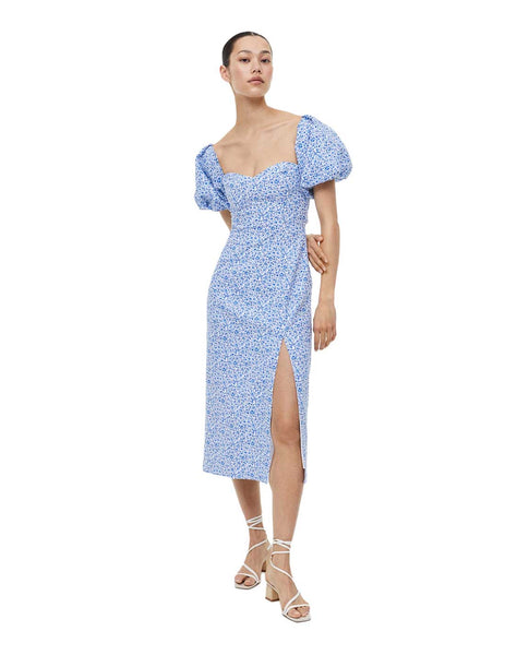 Off-the-shoulder Puff-sleeved Dress
