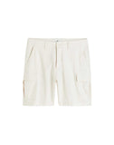 Regular Fit Linen-blend Cargo Shorts
