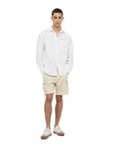 Regular Fit Linen-blend Cargo Shorts