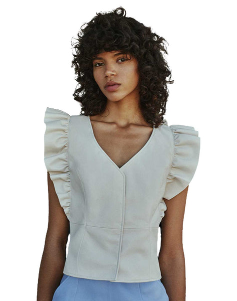 Sylvia Recycled Leather Top